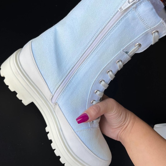 Free People Baby Blue Lace Up Boots - Picture 13 of 13